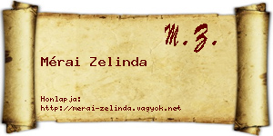 Mérai Zelinda névjegykártya